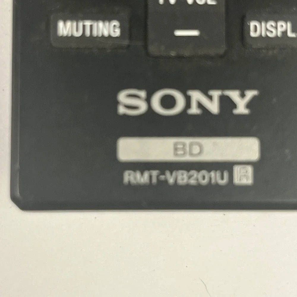 Sony RMT-VB201U Blu-ray Disc Player Remote Control Netflix Home Button Black
